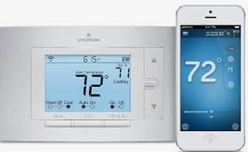 Sensi smart thermostat displaying a "Wait" message while protecting the air conditioner compressor before restarting the HVAC system.